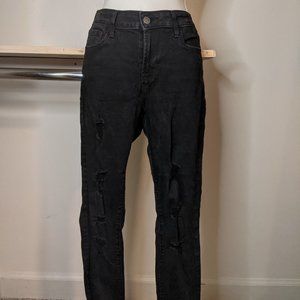 Old Navy Black Torn Rockstar Stretchy Jeans
